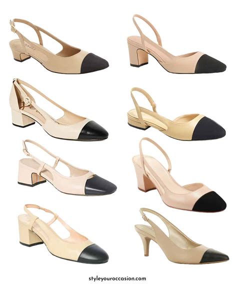 chanel dark beige slingbacks|Chanel slingback size chart.